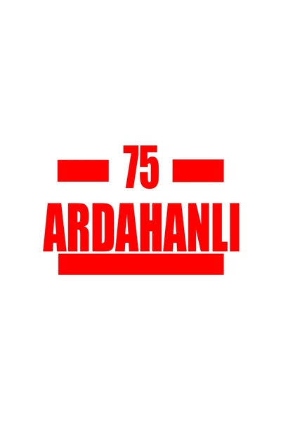 Reysa Tasarım 75 ملصق سيارة أردانلي مقاس 17x17 سم أحمر