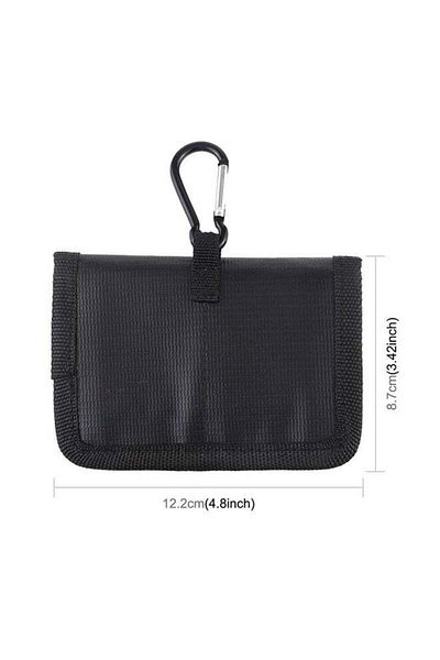 Generic Fireproof Lithium Battery Explosion-proof Safety Protection Storage Bag with Carabiner Camera Batter