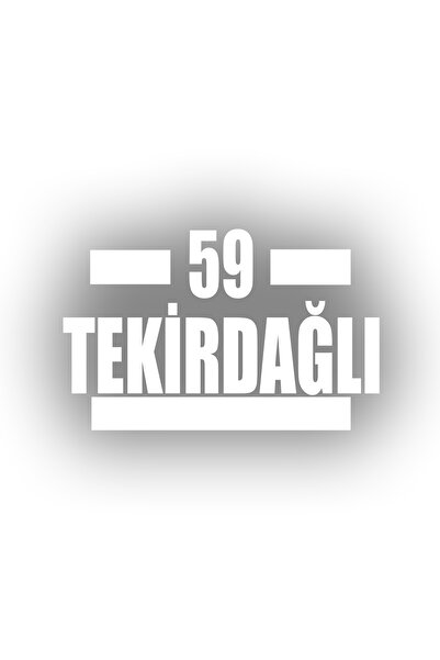 Reysa Tasarım 59 ملصق سيارة Tekirdağ مقاس 17x17 سم باللون الأبيض