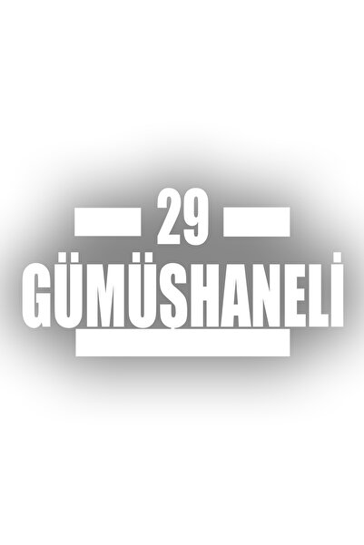 Reysa Tasarım 29 Silver Car Sticker 17X17 cm White