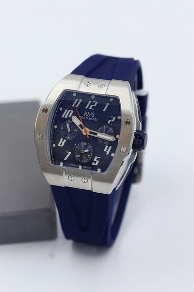 Grand Romanson Romanson Navy Blue Silicone Cord Men Wrist Watch Asw123-I1399Gr