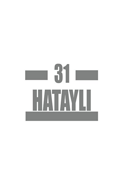 Reysa Tasarım 31 ملصق سيارة هاتاي مقاس 17x17 سم رمادي