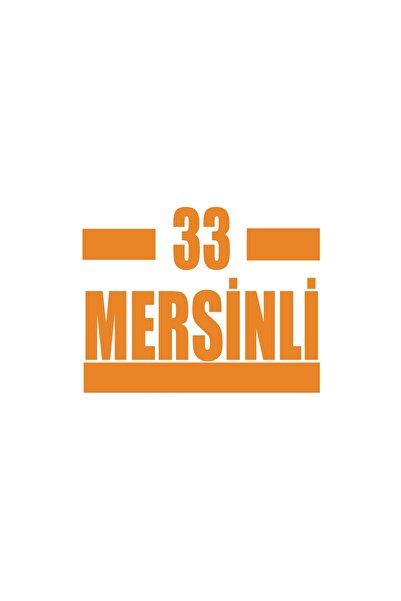 Reysa Tasarım 33 ملصق سيارة ميرسين 17x17 سم برتقالي