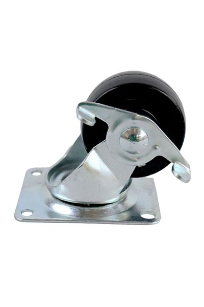 ACE Heavy-Duty Sturdy High-Quality Precision Swivel Caster Silver and Black 2.5 Inch