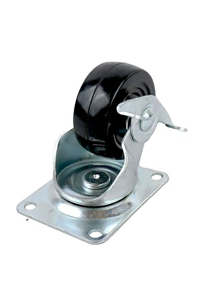 ACE Heavy-Duty Sturdy High-Quality Precision Swivel Caster Silver and Black 2.5 Inch