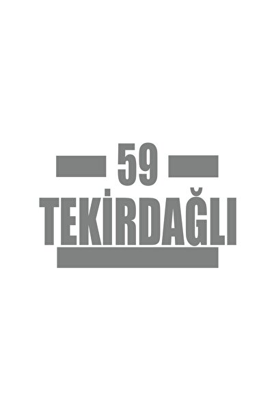 Reysa Tasarım 59 ملصق سيارة Tekirdağ مقاس 17x17 سم باللون الرمادي