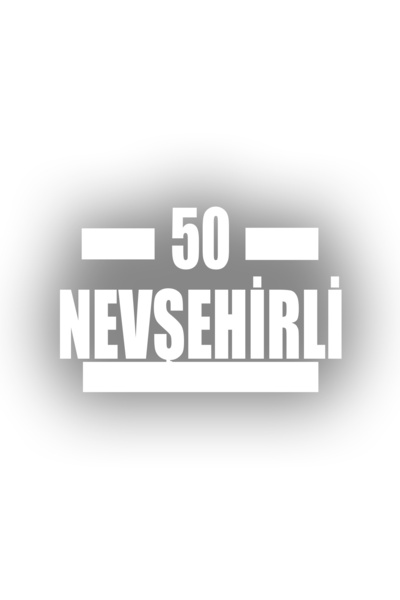 Reysa Tasarım 50 Nevşehirli Car Sticker 17X17 cm White
