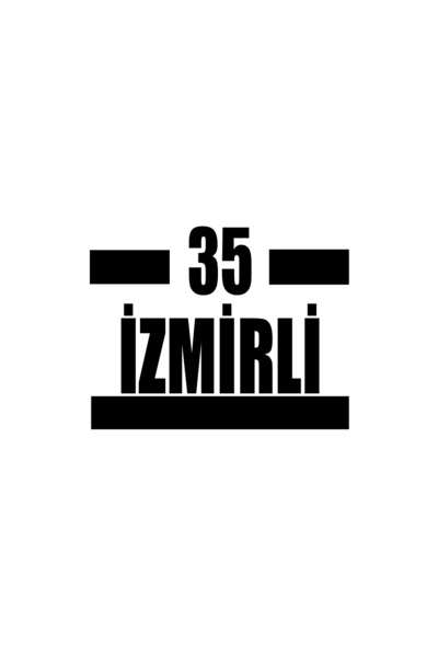 Reysa Tasarım 35 Izmir Car Sticker 17X17 cm Black