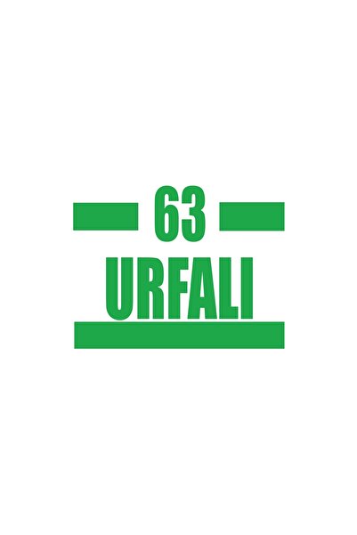 Reysa Tasarım 63 Urfali Car Sticker 17X17 cm Green