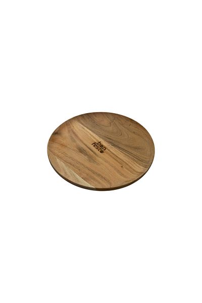 bonfesto Set Of 2 Hamburger Serving Plates, Made Of Acacia Wood, ®, 25 X 25 X 1.5 Cm