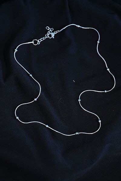Angoravi Steel Necklace Dorika Model Chain Silver Color