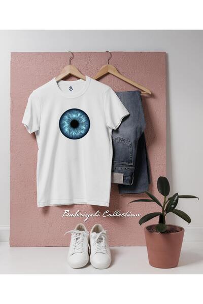 bahriyeli.jpeg Μπλουζάκι Unisex με σχέδιο μάτι με μπλε μάτι oversized