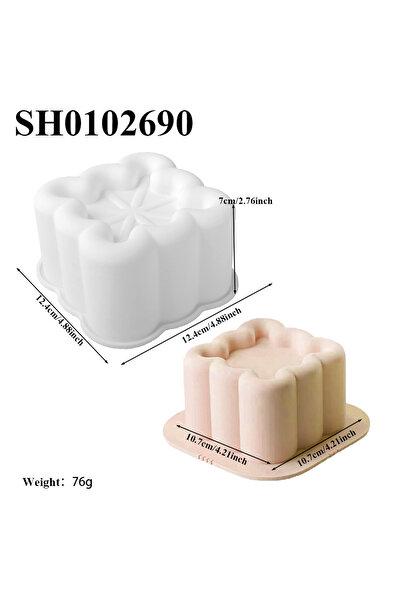 Choice قالب سيليكون على شكل قلب، أسطواني، مربع، ذو ملمس مميز، مناسب لعمل كيكة...