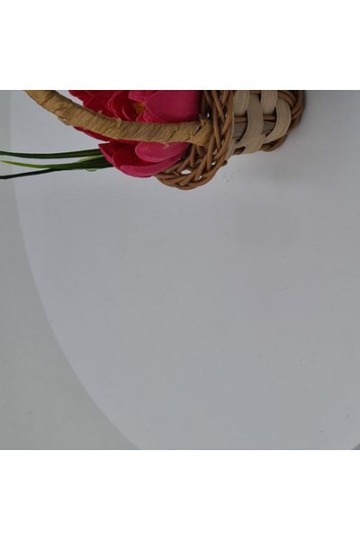 dalimag Basket, floral arrangement roses "Basket with flowers", soap flowers, water lily pattern, 30x