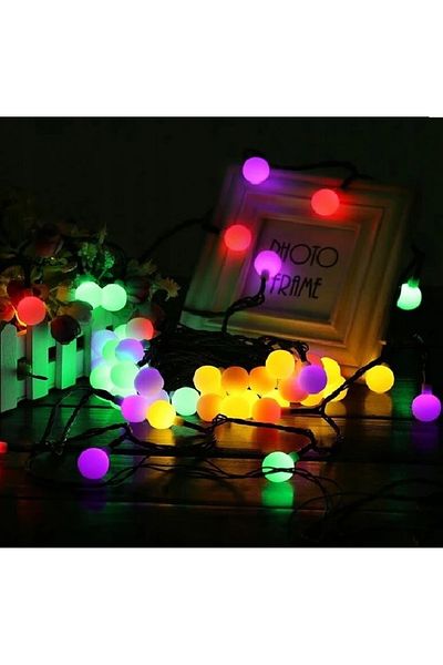 Gardlov Ghirlanda becuri solare decorative, Gardlov, 50 becuri colorate, fairy lights, 7m lungime, 8 moduri