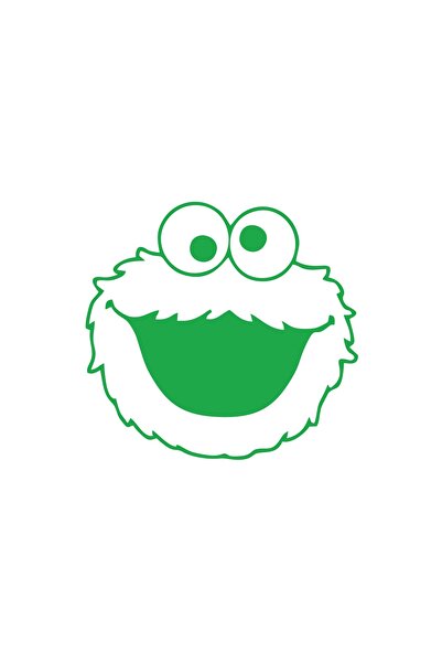 Reysa Tasarım ملصق سيارة كوكيز مونستر مقاس 17x17 سم أخضر