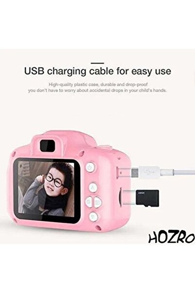 HOZRO Interactive Camera HOZRO for Kids, Full HD, Games, Fun Photo Frames, Pink