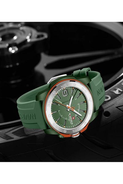 Naviforce Sport Watch for Men Waterpoof Shock Resistance Quartz Luminous Watches with Silicone Strap