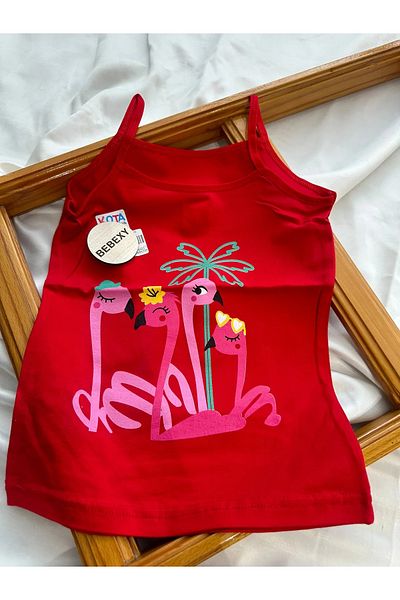 BEBEXY BUTİK Flamingo Printed Athlete Red