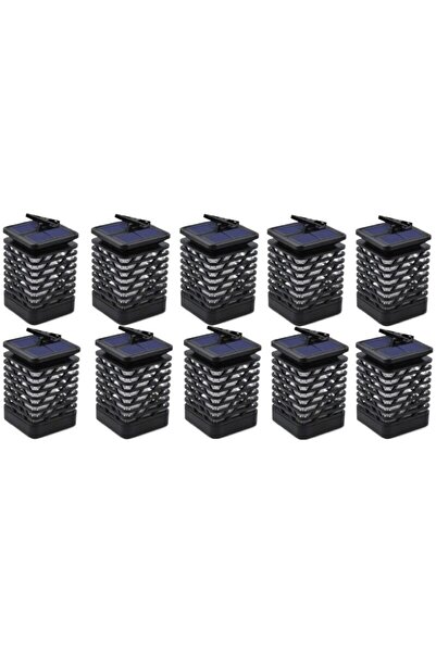HOZRO Set of 10 HOZRO Solar Lamps, Flame Type, Elegant Design