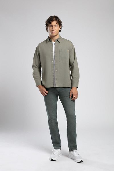 Lee Cooper Ανδρικό πουκάμισο Henri 100% βαμβακερό μακρυμάνικο υφαντό