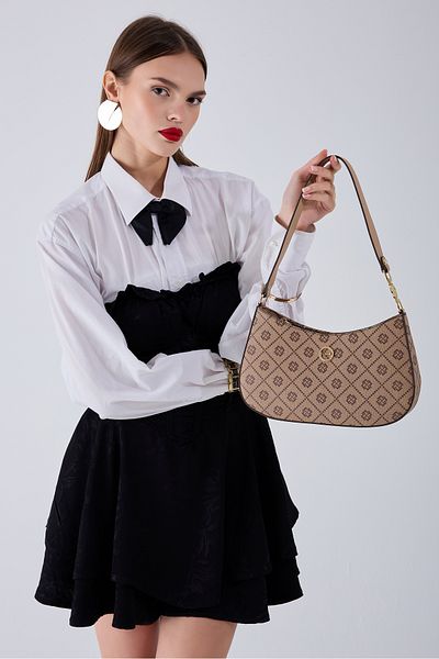 Fossil حقيبة كتف نسائية من فرو المنك 05FO25Y5030
