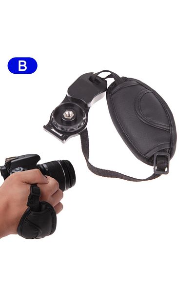 ALLOYSEED B 1PCS Professional Soft PU Leather Hand Grip Holder Wrist Strap with a screw hole Straps for Canon/
