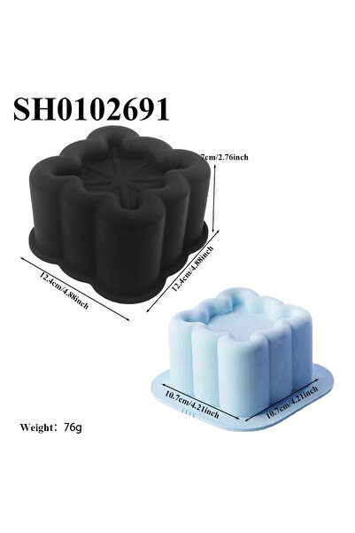 Choice قالب سيليكون على شكل قلب، أسطواني، مربع، ذو ملمس مميز، مناسب لصنع كيكة...