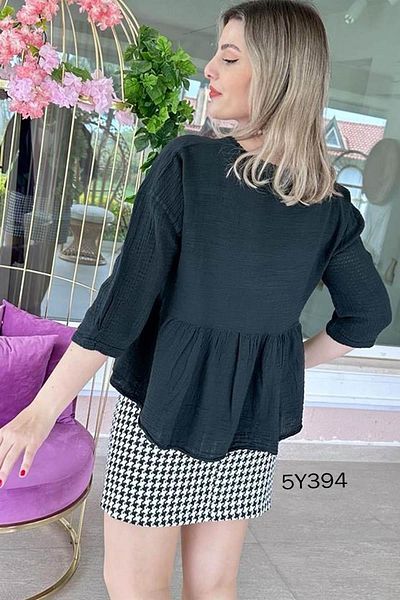 İnce Topuk Front Tie Linen Cardigan 5Y394