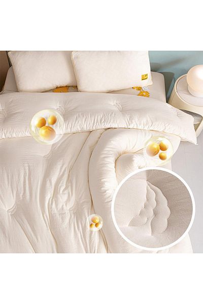 COOYA 180 x 220CM Comfortable Summer Quilt for Air-conditioning Room,with 100% Cotton Cover,Washable