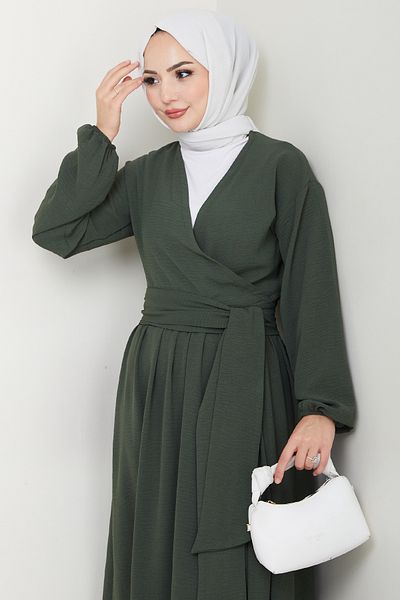 InStyle Khaki Suit with Belted Bolero and Skirt