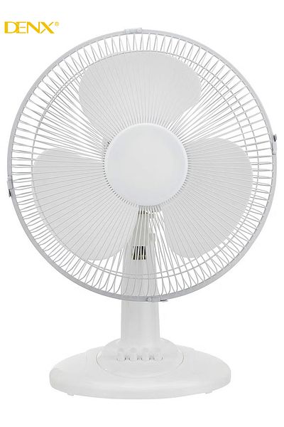 Denx مروحة طاولة كهربائية ثلاثية الشفرات، 45 واط، مع 3 سرعات DX2546 بيضاء