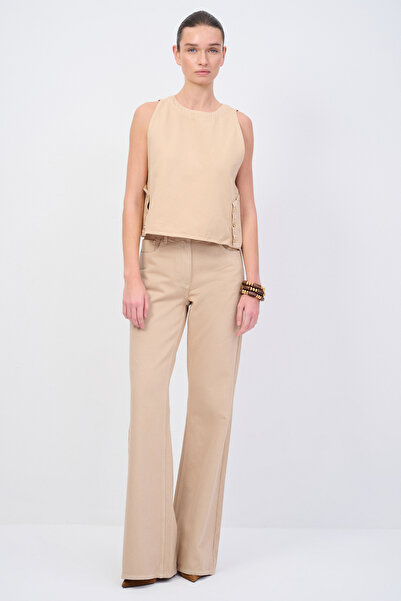 Love My Body Moda Tutkusu Bol Paça Denim Pantolon