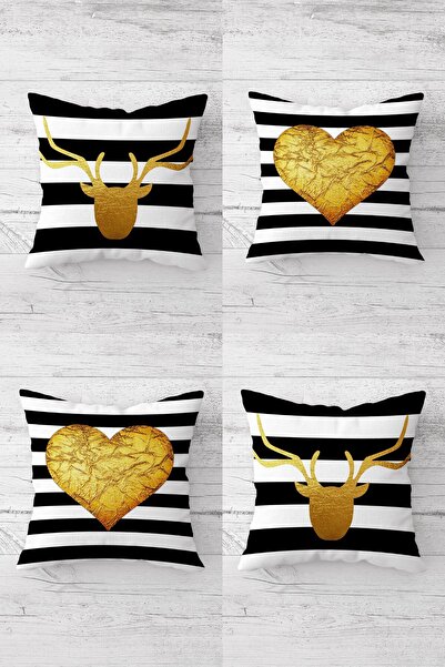 MENTEŞ HOME Set de huse de pernă pentru scaun cu fermoar ascuns sport cu mode...