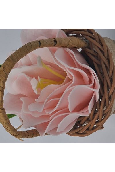 dalimag Basket, floral arrangement roses "Basket with flowers", soap flowers, model m4, 30x17x15 cm