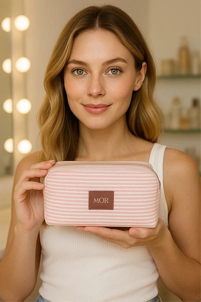 MorPort Multi-Purpose Makeup Bag with Handle and Large Compartment Travel Type Cosmetic Organizer