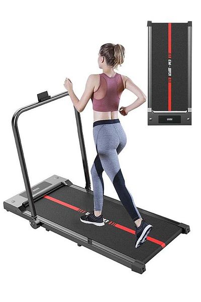 Rovyfota Walking Pad, Folding Treadmill 2 in 1 Under Desk Treadmill of 2.5HP Quiet Desk Treadmill