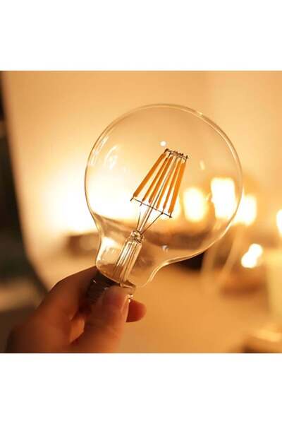 Cata CT-4354 9W Rustik LED G95 Glop Ampul E27 Günışığı 3000K Dekoratif Filament Lamba 850 lm