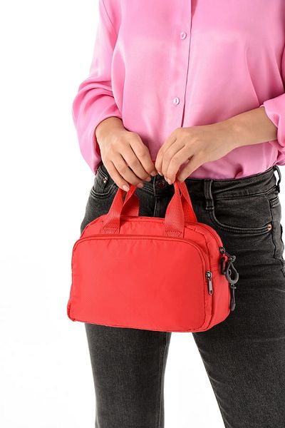 Elnara 6014 Women's Water Resistant Parachute Fabric 4-Eye Cross Strap Oval Hand and Shoulder Bag