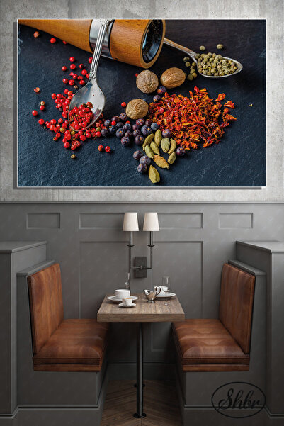 Şehber Tekli Yatay Kanvas Dekoratif Lokanta Kafe Restoran Mutfak Duvar Tablos...