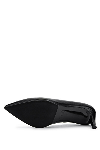 Tamer Tanca Kadın Hakiki Deri Siyah Deri Topuklu Ayakkabı