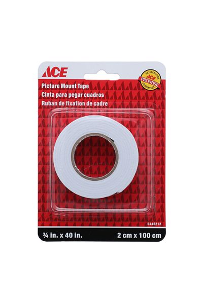 ACE Strong Adhesion Bond Wear Resistant High Grade Picture Mounting Tape White 3/4 x 40inch