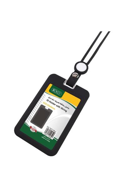 Roco Lanyard ID Holder – Silicone String, Black