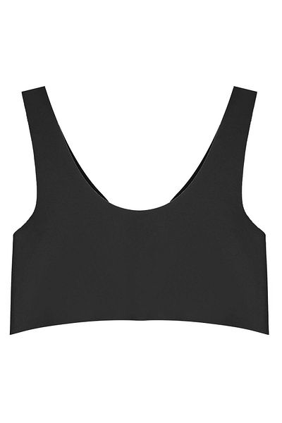Cottonhill Black Seamless Laser Cut Bra Women's Ghost Bra with Removable Pads