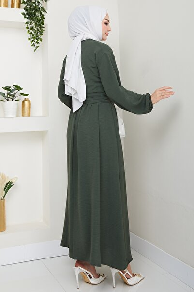 InStyle Khaki Suit with Belted Bolero and Skirt