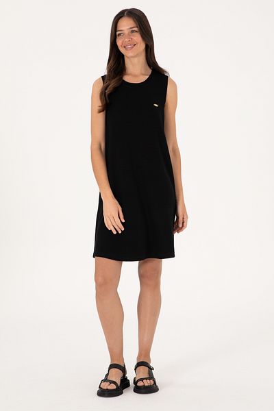 U.S. Polo Assn. Γυναικείο Μαύρο Αμάνικο Πλεκτό Φόρεμα Mini Size 50297895-VR046