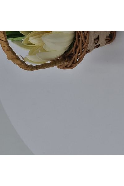 dalimag Basket, floral arrangement roses "Basket with flowers", soap flowers, water lily flower pattern, m2,