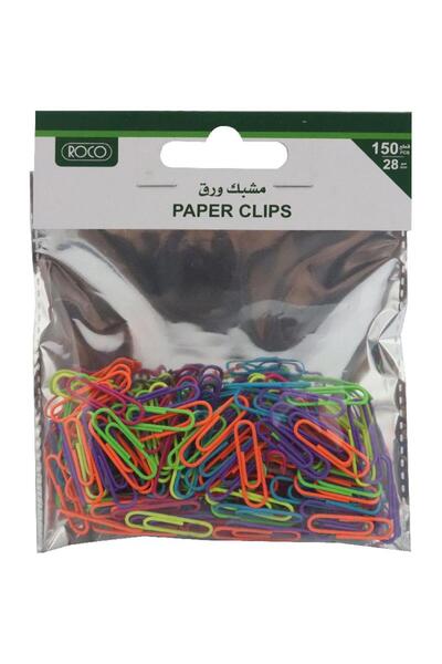 Roco مشابك ورق - 9 مم (0.35 بوصة)، مطلية، ألوان نيون متنوعة