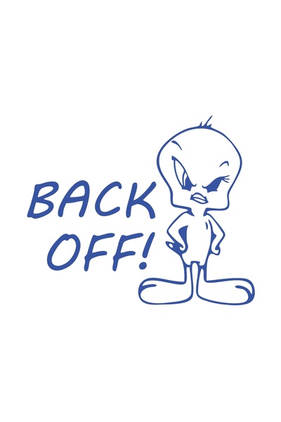 Reysa Tasarım ملصق سيارة باك أوف تويتي مقاس 17x17 سم باللون الأزرق