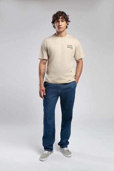 Lee Cooper Pantaloni de denim pentru bărbați cu talie elastică 252 LCM 121067...